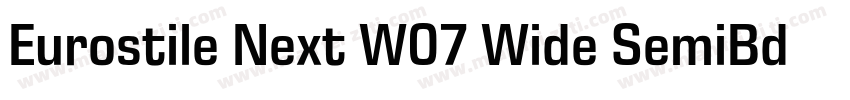 Eurostile Next W07 Wide SemiBd字体转换